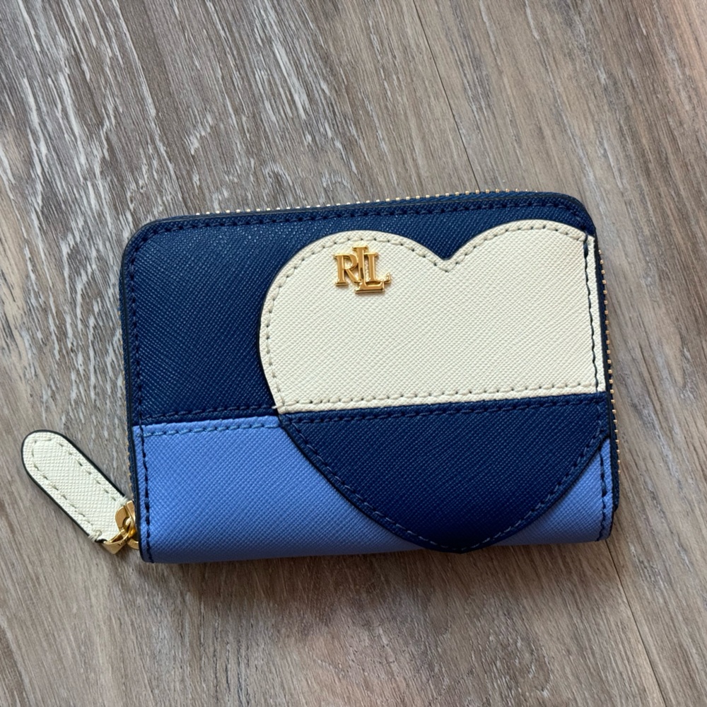 Ralph Lauren Lauren Heart Blue card wallet